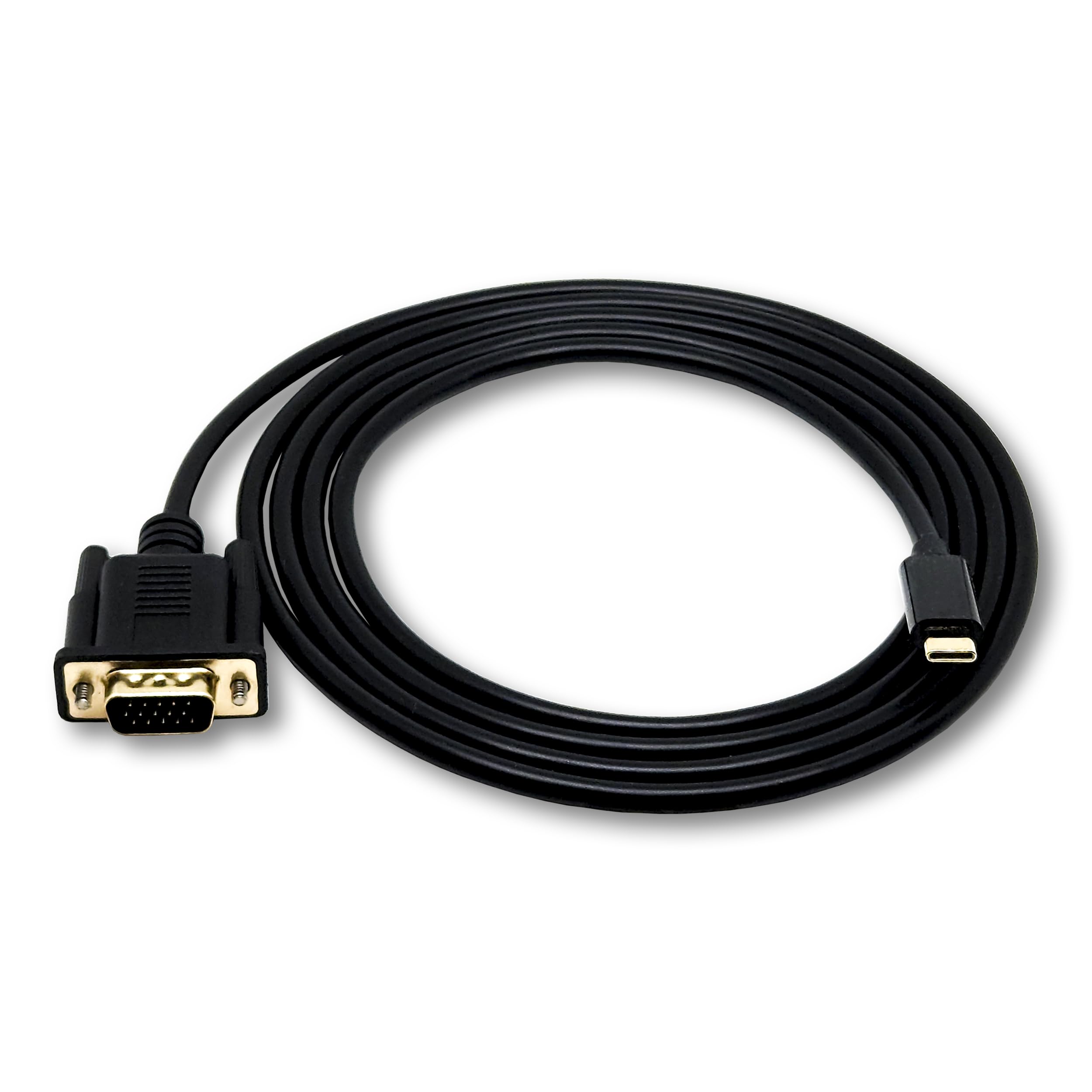 Sonilco USB C to VGA 1080P Compatible with Samsung S20 Series, Z Fold, Galaxy Note, Galaxy Tab, Apple MackBook Thunderbolt 3 Universal Adapter (Black Cable)