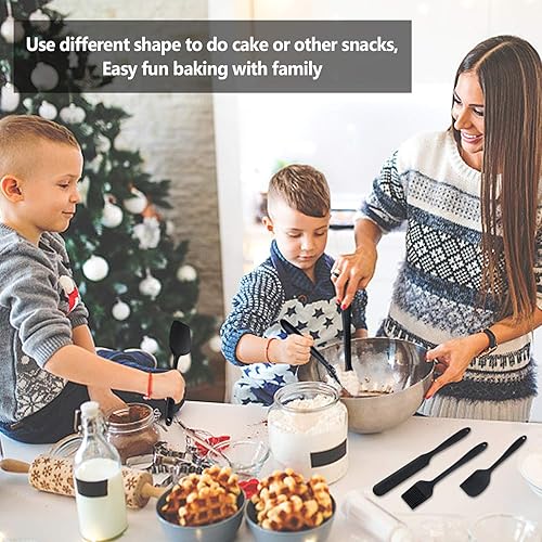 Miniatura 6 de Juego de 6 espátulas de silicona de grado alimenticio espátulas de goma resistentes al calor diseño de una pieza sin costuras núcleo de acero