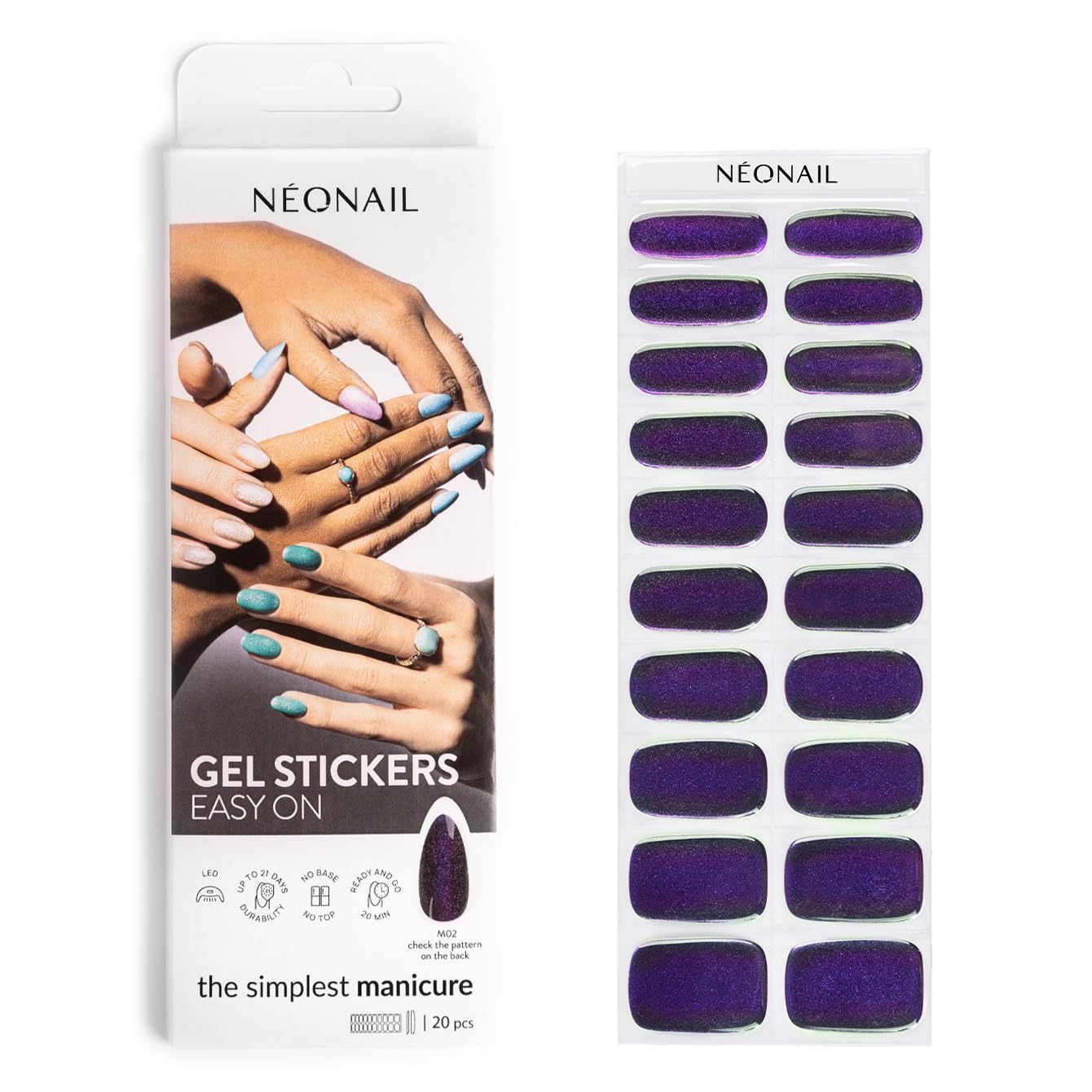 NEONAIL Gel Stickers Easy On Ongles Gel Autocollant UV