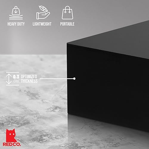 Vista 36 de Red Co. Juego de 3 elevadores de acrílico blanco brillante con fondo hueco