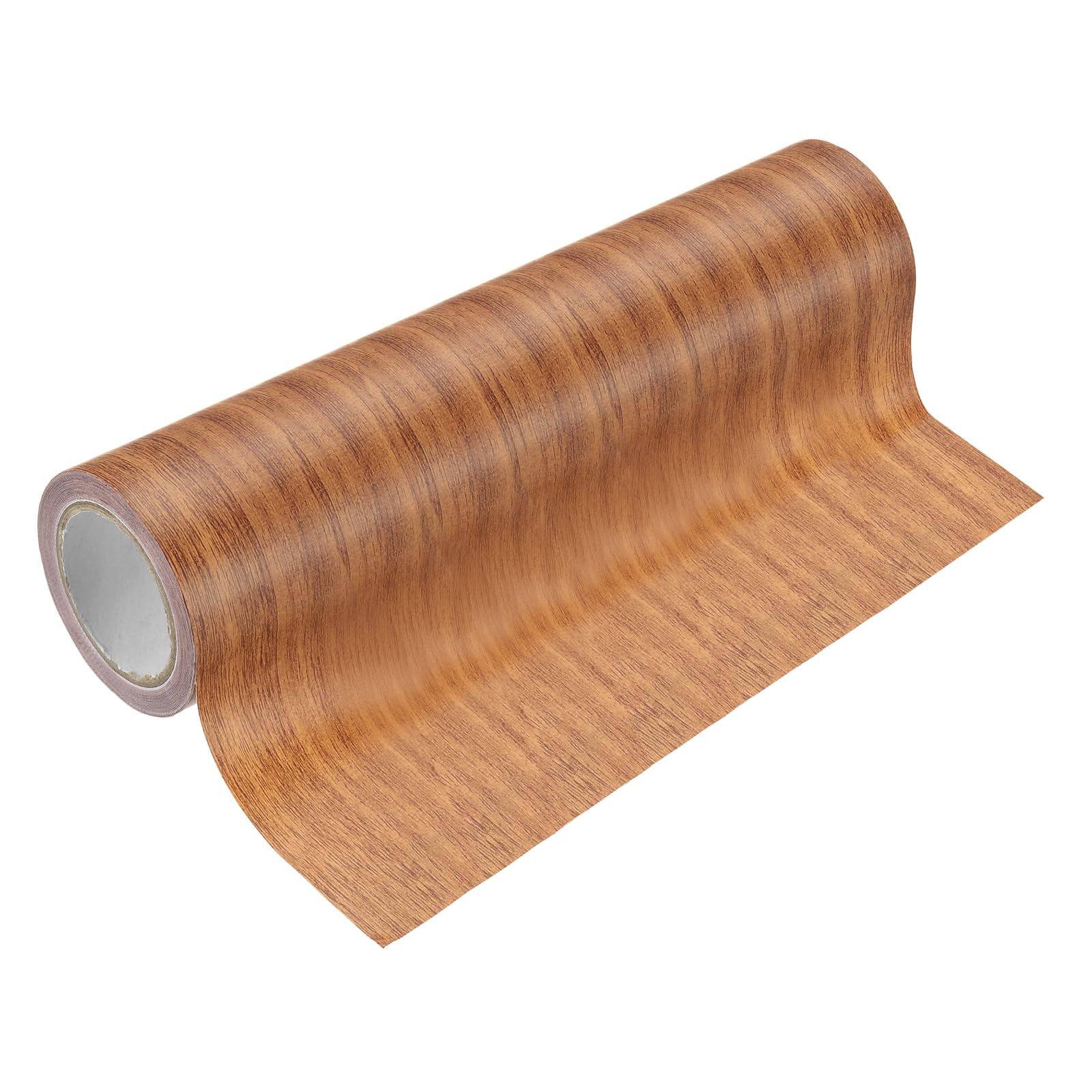 PATIKIL Pellicole Adesive Legno Autoadesivo 4,57M x 20cm Carta Adesiva per Mobili Legno Riparazione Pellicola Autoadesiva Effetto per Pavimenti Porte Tavoli Sedie Armadi, Quercia Arancione