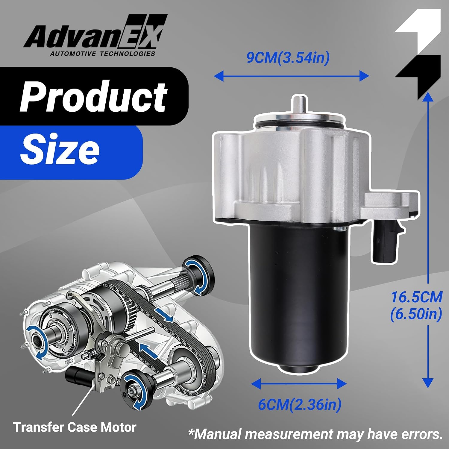 600-938 Transfer Case Shift Motor Actuator Compatible with 2011-2023 Dodge Durango Jeep Grand Cherokee Grand Cherokee WK Liberty Replaces OE 600938 68026953AA 68071235AA 68071235AB 4WD