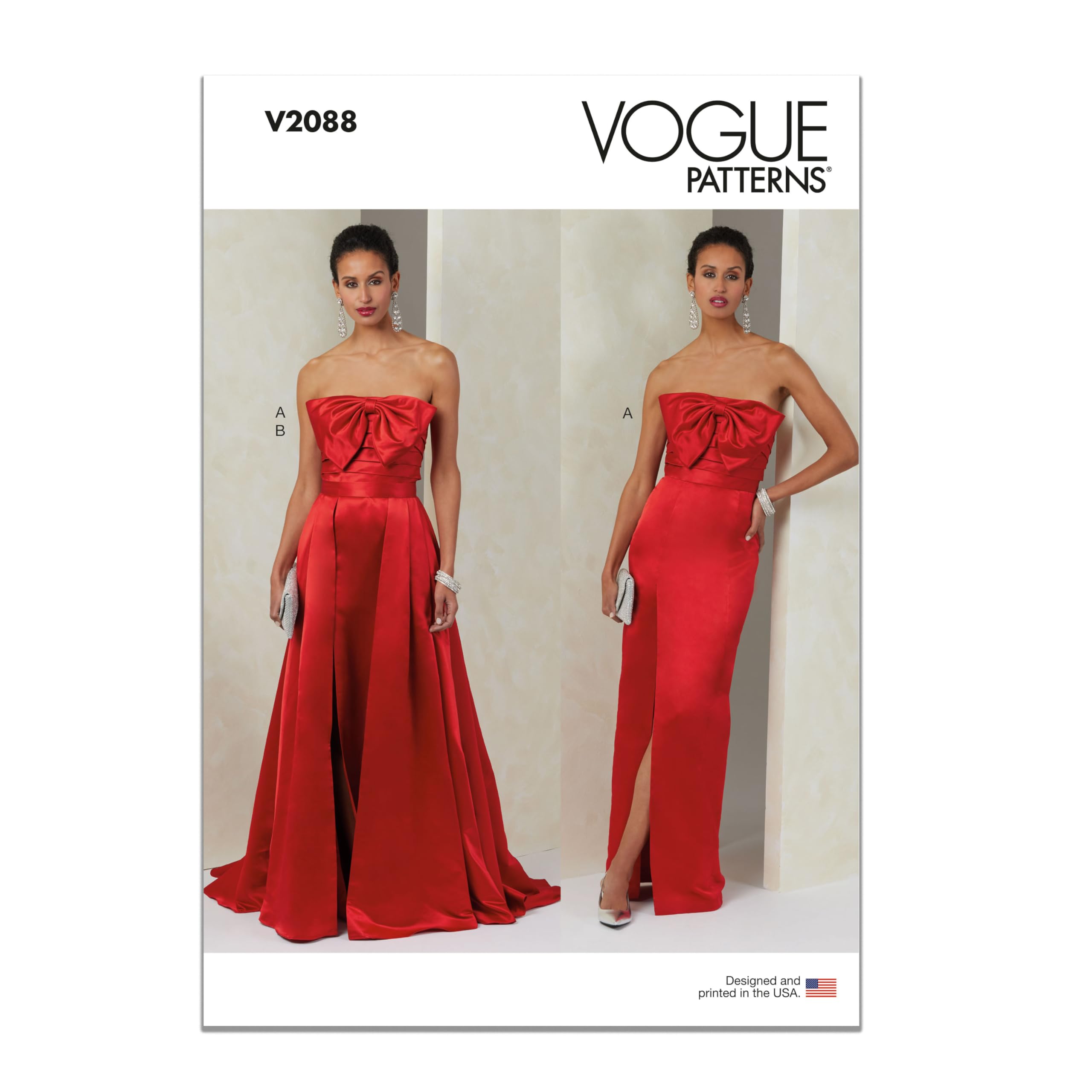 Vogue V2088B5 Misses' Overskirt and Lined Strapless Dress Sewing Pattern Packet, Design Code V2088, Sizes 8-10-12-14-16 : Arts, Crafts & Sewing