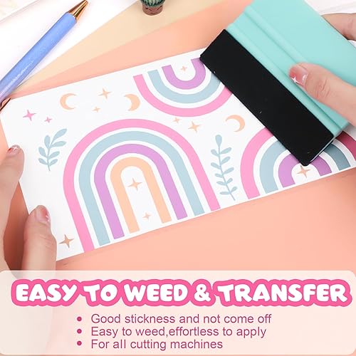 Miniatura 2 de WRAPXPERT Hojas de vinilo adhesivo mate suave, colores pastel, vinilo permanente Ashesive de 12 x 12 pulgadas, 30 hojas de vinilo autoadhesivo para