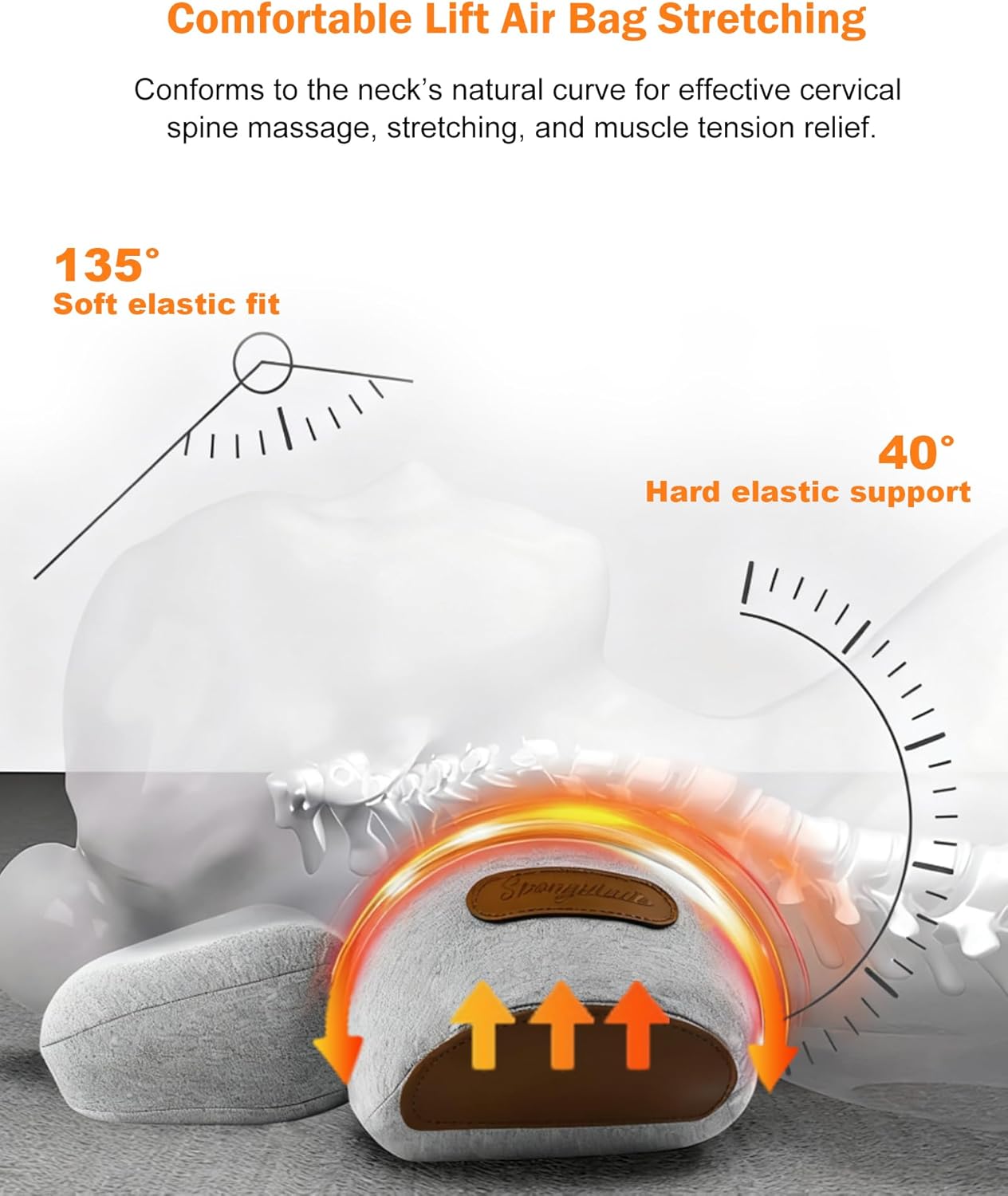 3-in-1 Neck Massager Pillow,Ergonomic Neck Massager with Heating,Traction & Vibration,Hump Corrector for Shoulder Pain Relief, Neck Pillow for Daily Comfort at Home or Office - Image 4