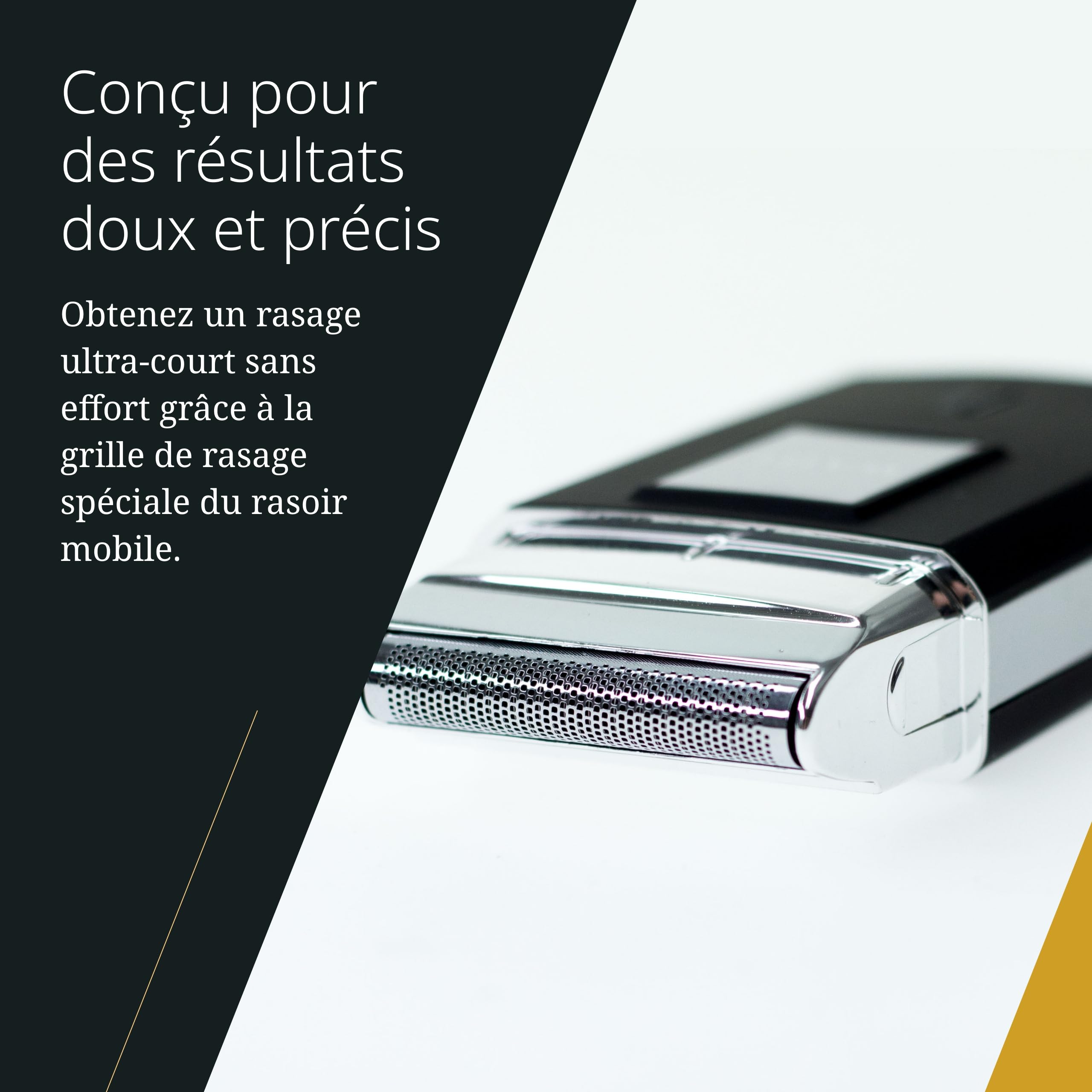 Wahl Mobile Shaver – Rasoir Électrique sans Fil avec Étui de Voyage – Grille Flexible pour un Rasage Très de Près
