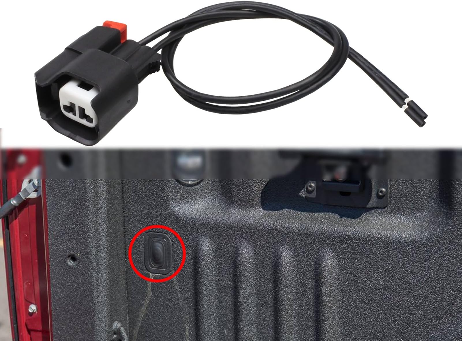 Truck Bed Cargo Light Lamp Switch Connector Plug Pigtail Wiring Harness Fit for Ford F-150 F-250 F-350 F-450 F-550 Super Duty Maverick 2015-2023
