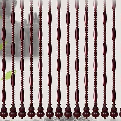 Miniatura 4 de KDDEON Cortina de cuentas de madera, cortina de cuentas de madera natural, persianas de puerta colgantes hechas a mano, cortinas de armarios de