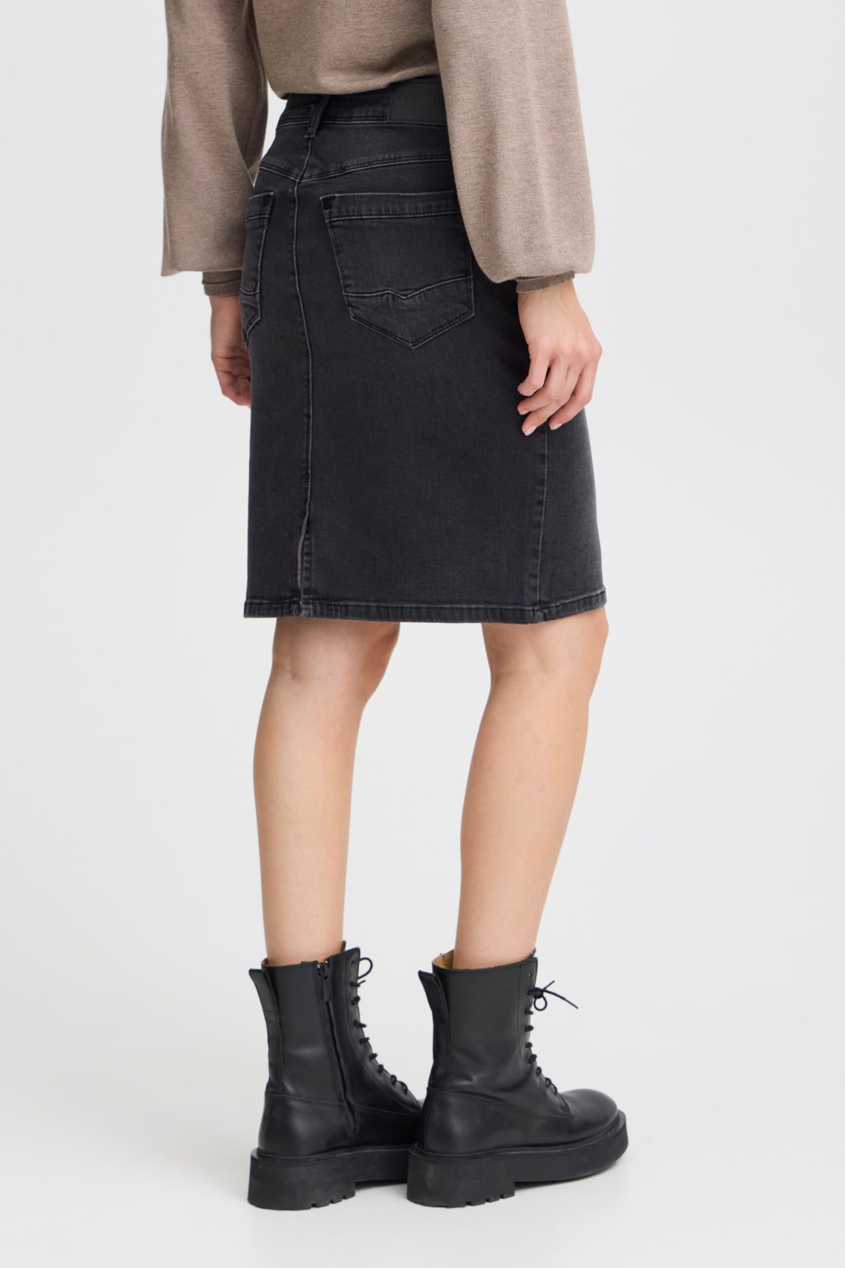 PULZ JEANS PZKAROLINA Rock Baumwollmischung Eingrifftaschen Reißverschluss figurumspielend