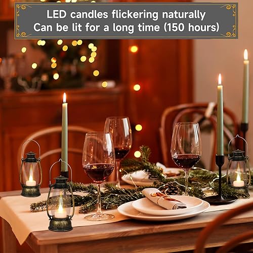 Miniatura 4 de 12 mini faroles para decoración de Halloween, faroles pequeños de 6 pulgadas para decoraciones de fiestas de jardín occidental y camping,