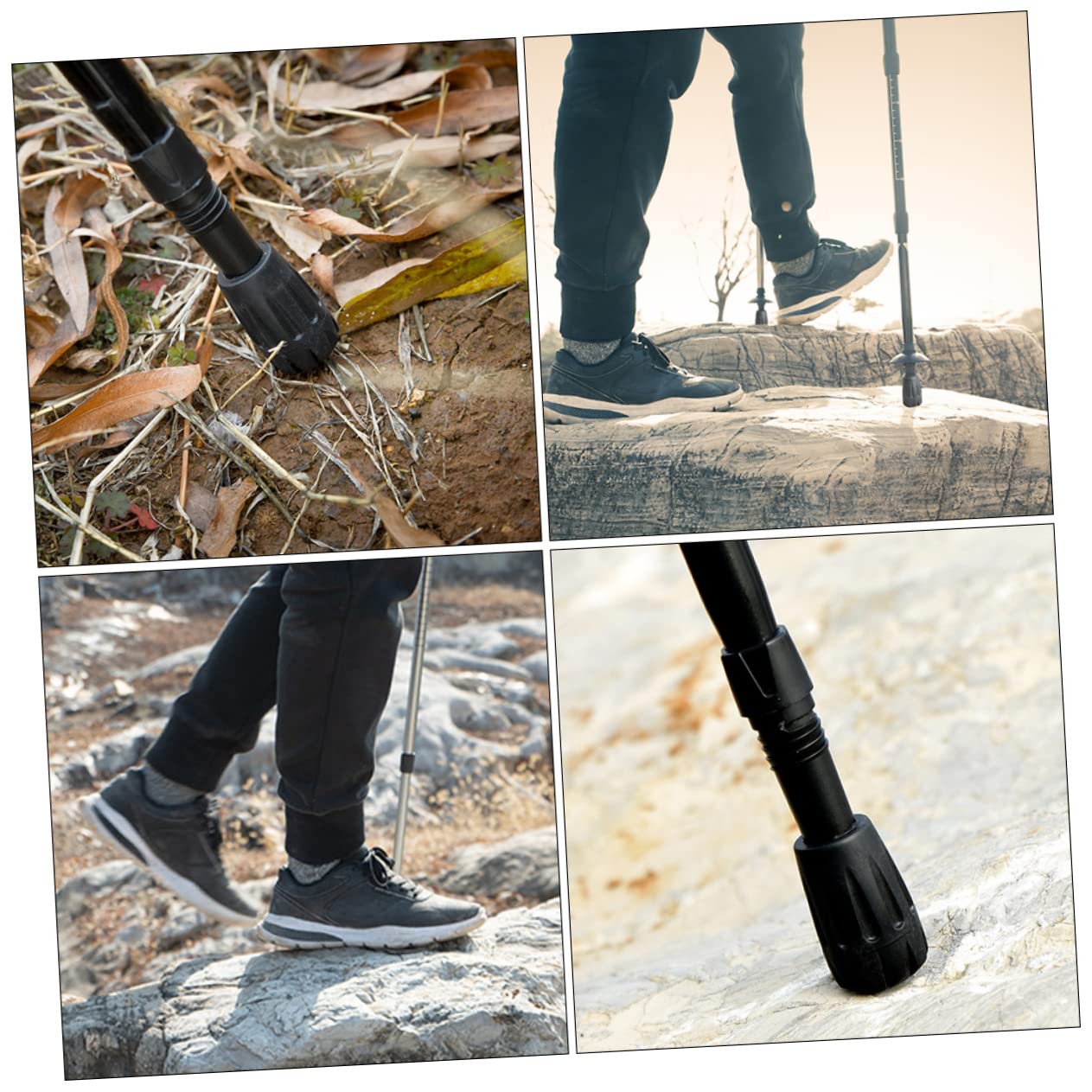 Milisten Ensemble D'embouts De Bâtons De Trekking Randonnée Poteaux Trekking Accessoires Embouts De Rechange pour Bâtons De Trekking Couverture De Bout De Caoutchouc