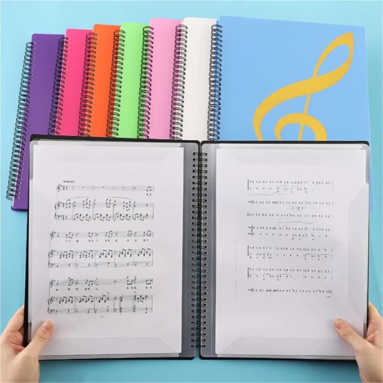 2Pcs 20 Pages Multi-layer Music Folder Für Mappe/Portfolio | File Plastic Filing Products Documents Bag A4 Piano Book Desk Organizer