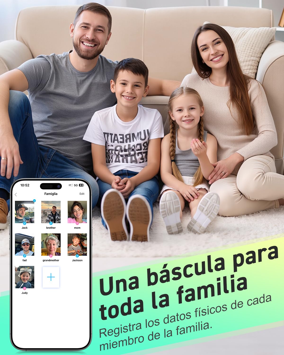 Báscula Grasa Corporal Bluetooth, INSMART Báscula Baño Digital con APP Inteligente, 13 Monitores de Composición Corporal, para Andriod y iOS, 180kg Negro