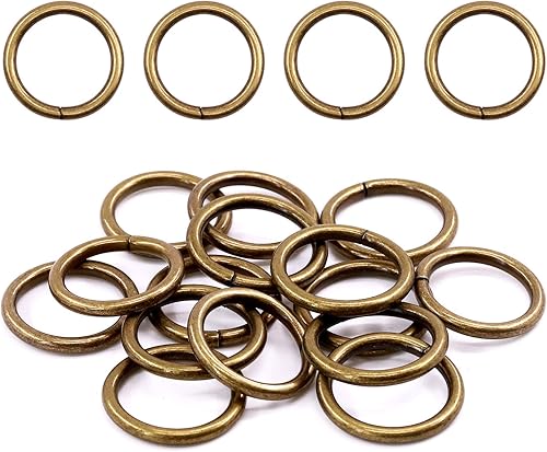Vista 18 de Swpeet 60 anillos de metal multiusos de bronce resistentes de 3/2 pulgadas a 1.496 in para bolsas de hardware, anillos de mano, accesorios