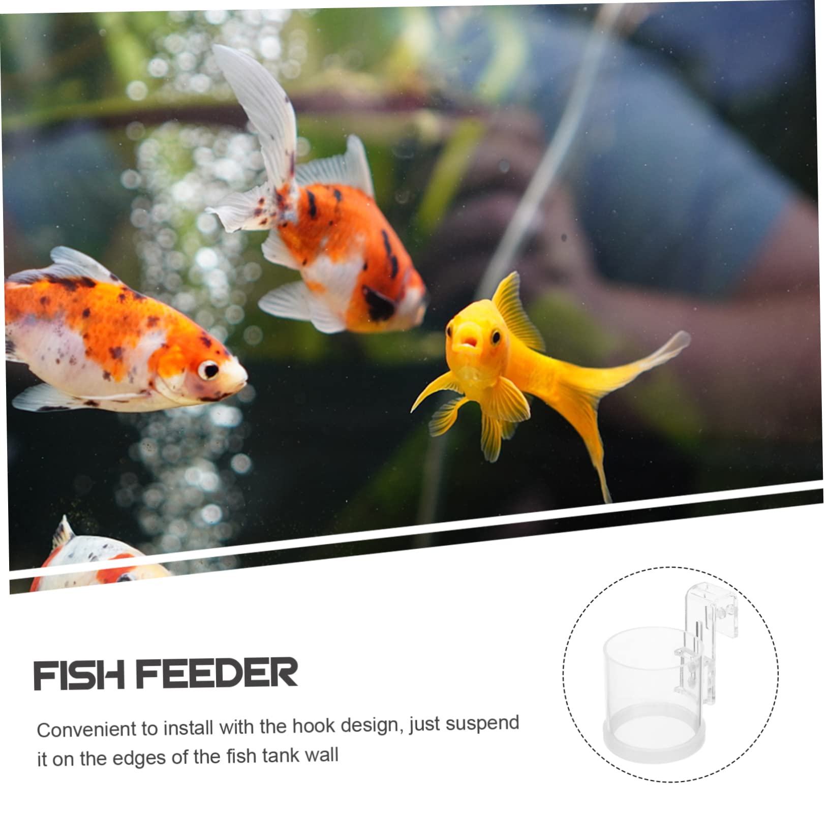 FOMIYES 4piezas Anillo De Alimentación Acrílico para Peces Acuario Comedero Flotante para Alimento Diseño para Evitar Desperdicio De Comida para Alimentar Peces Planktonicos y Flotantes