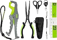 Vista 8 de Booms Fishing TK1U - Juego de 4 herramientas de pesca, alicates de pesca de punta de aguja, pinza de labios de pescado, tijeras de pesca
