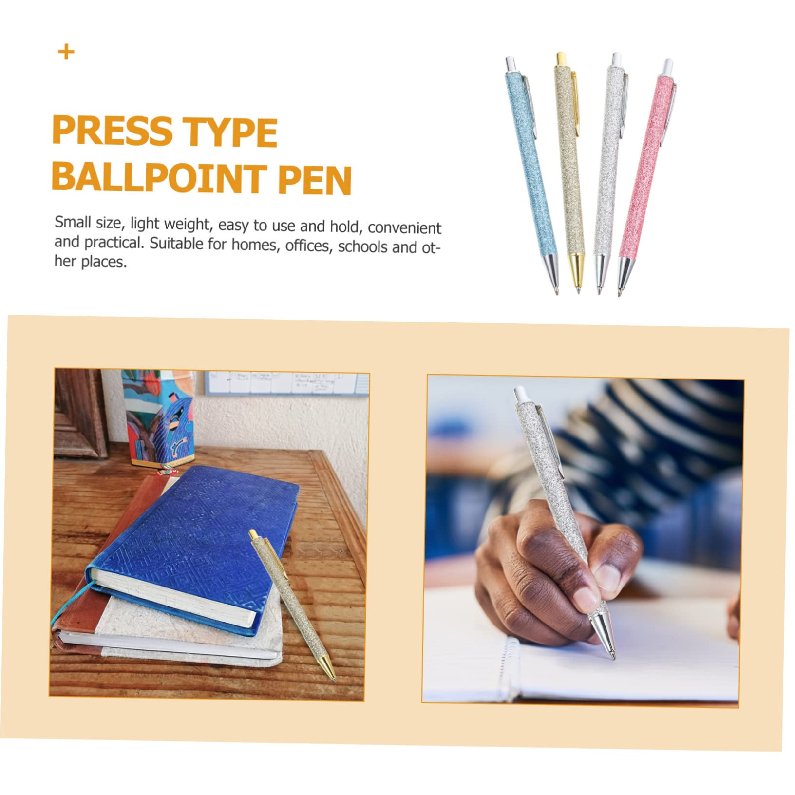 Lurrose 16 Pièces stylo à bille stylo publicitaire s à bille rétractables s bille pen gel pailleté d'affaires s à bille multi-usages Unité centrale