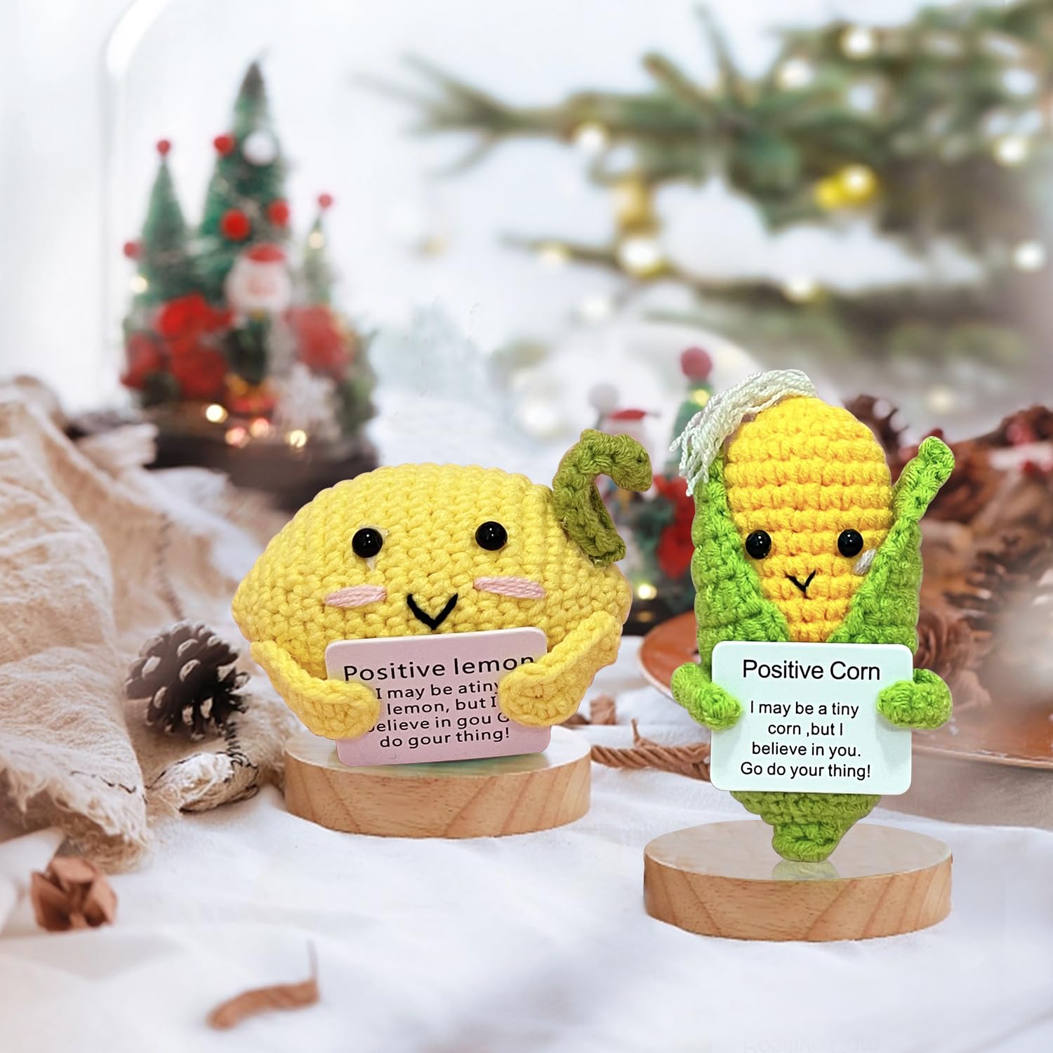 Muñeco De Riñón De Ganchillo Positivo – Amigurumi Con Tarjeta De Ánimo Para Médicos Y Familia