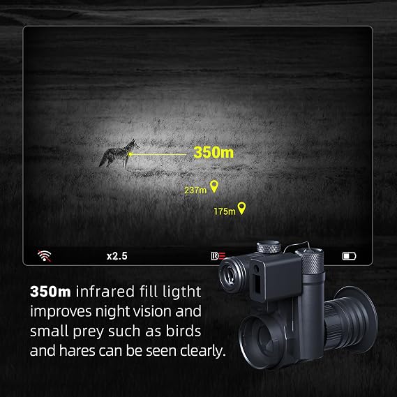 PARD Nachtsicht Monokular Nachtsichtbrille mit 850nm/940 IR Bildaufzeichnung und VideowiedergabeNV007SP2 / NV007SP2 LRF 4K