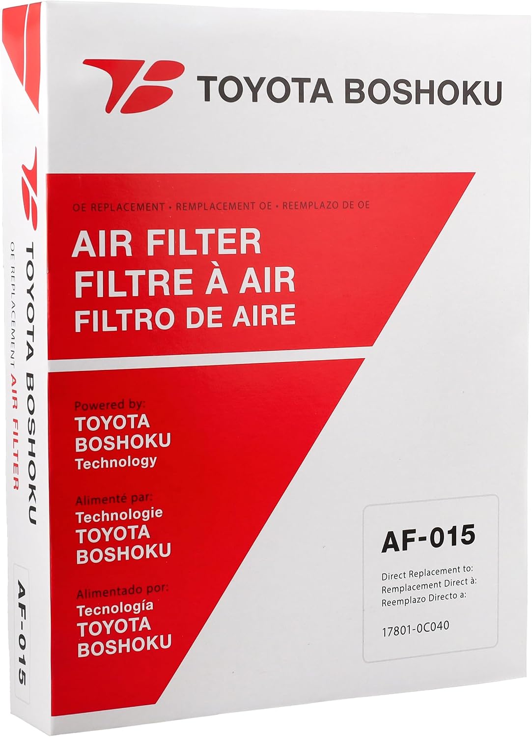 Toyota Boshoku (TB) Engine Air Filter, Engineered as Direct Replacement of 17801-0C040 Fits 2005-2023 Toyota Tacoma 2.7L