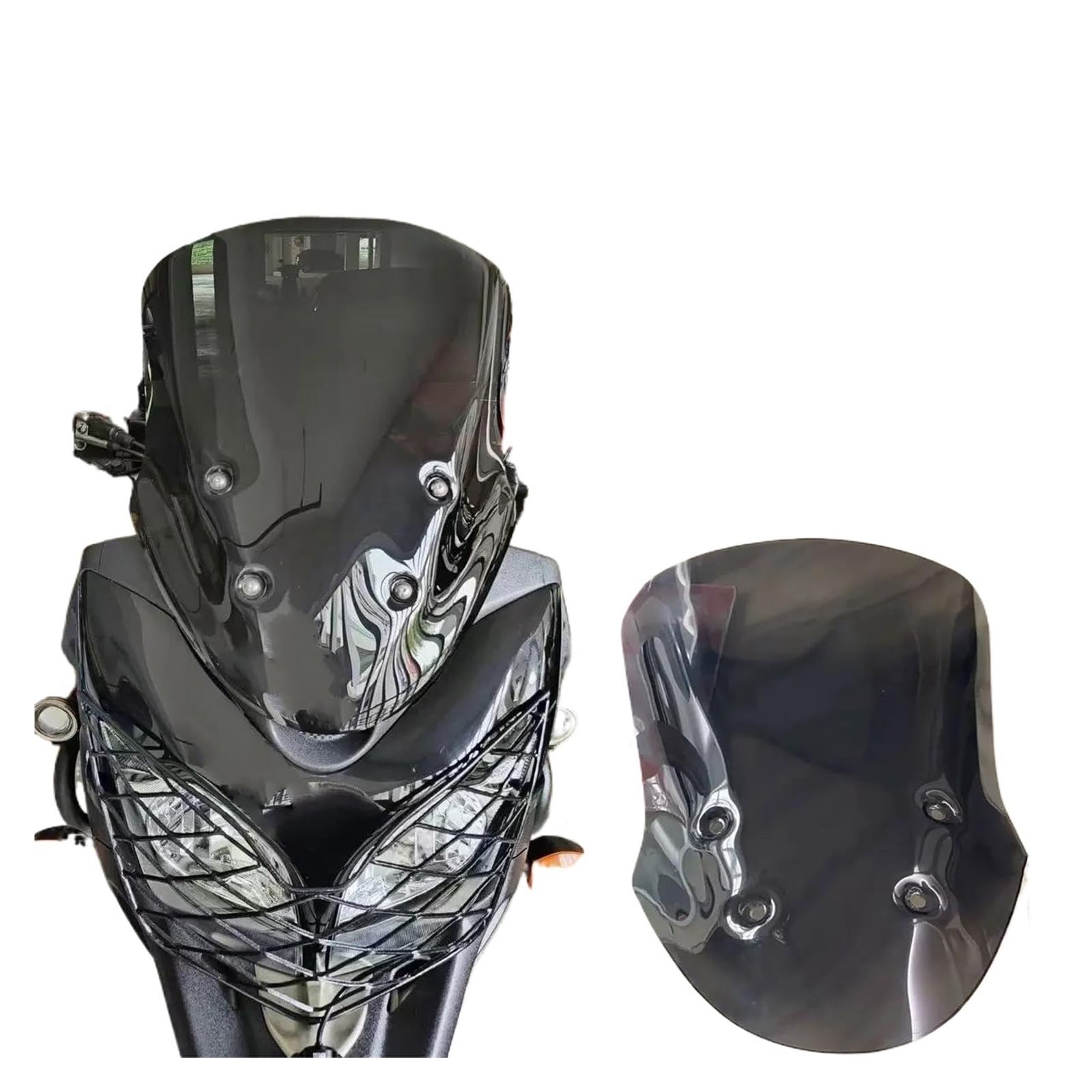 Spojler przedłużający szyba przednia Pasuje do Suzuki Vstrom v-strom DL650 DL 650 2012-2016 deflektory szyby przedniej z podwójną bąbelką Deflektor motocykla(2)