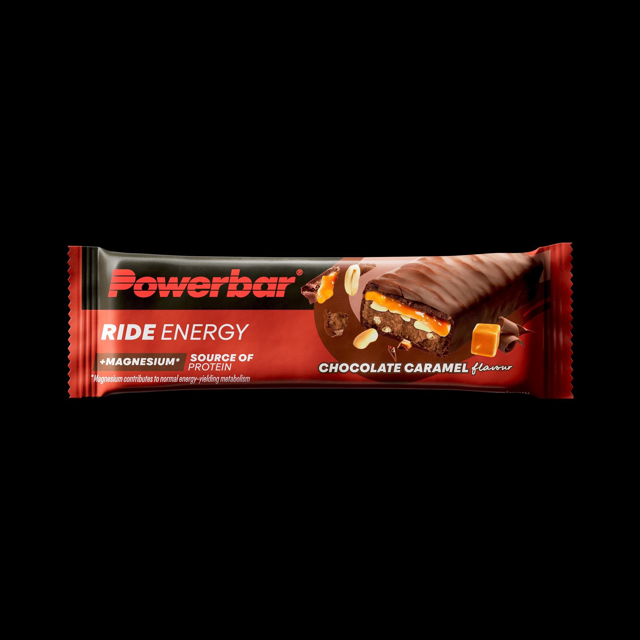 PowerBar Ride Energy Chocolate Caramel 18x55g - Barra Proteica di Carboidrati + Magnesio