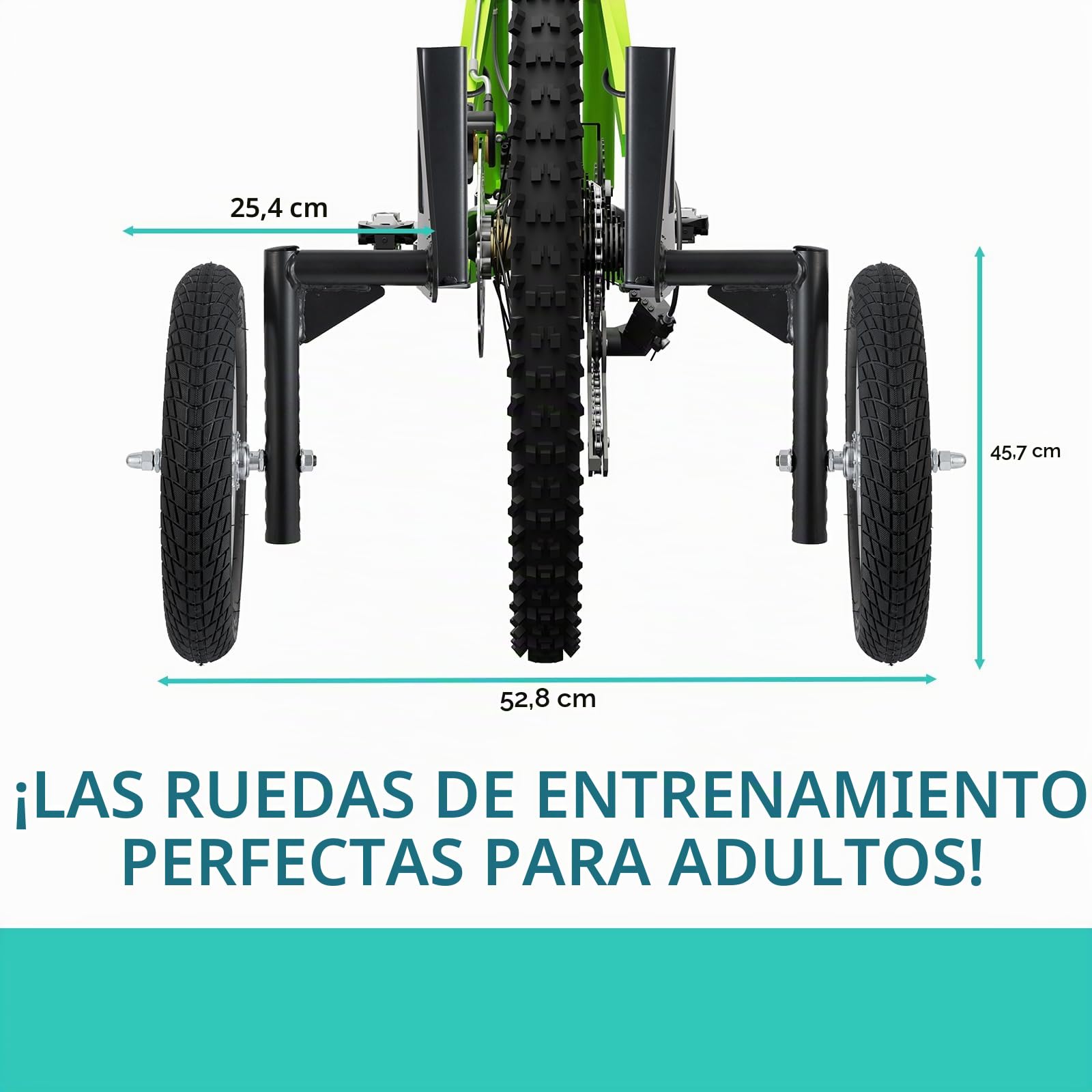 Moshay Ruedas estabilizadoras ajustables para bicicleta de adulto 24-29 pulgadas