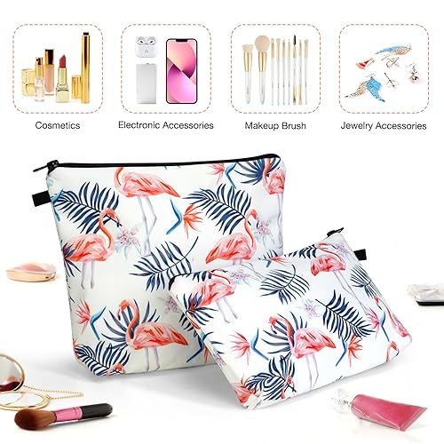 Miniatura 4 de Noozion Bolsa de maquillaje para monedero, bonita bolsa de cosméticos, bolsa de aseo de viaje, bolsa organizadora impermeable para mujeres y niñas