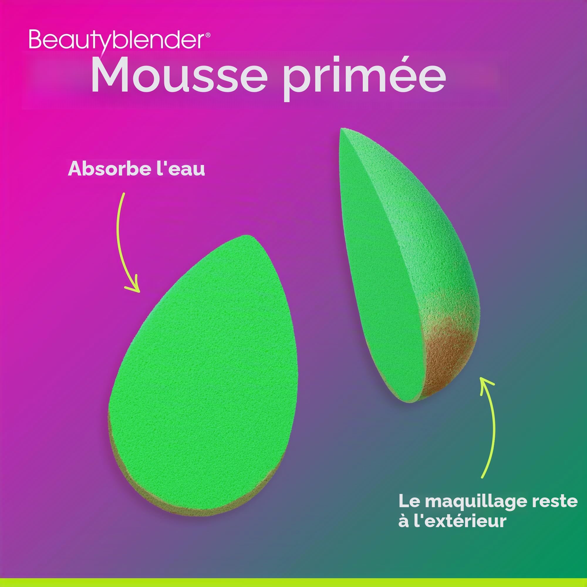 BeautyBlender 1 éponge sans latex bio pour fond de teint liquide, 1 pièce