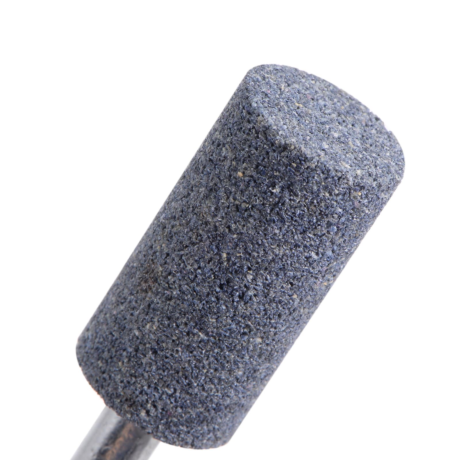 QUARKZMAN 6pz Pietra Montata Abrasiva 1/4" Asta 0.63" Dia Cilindrico Corindone per Rettifica e Lucidatura