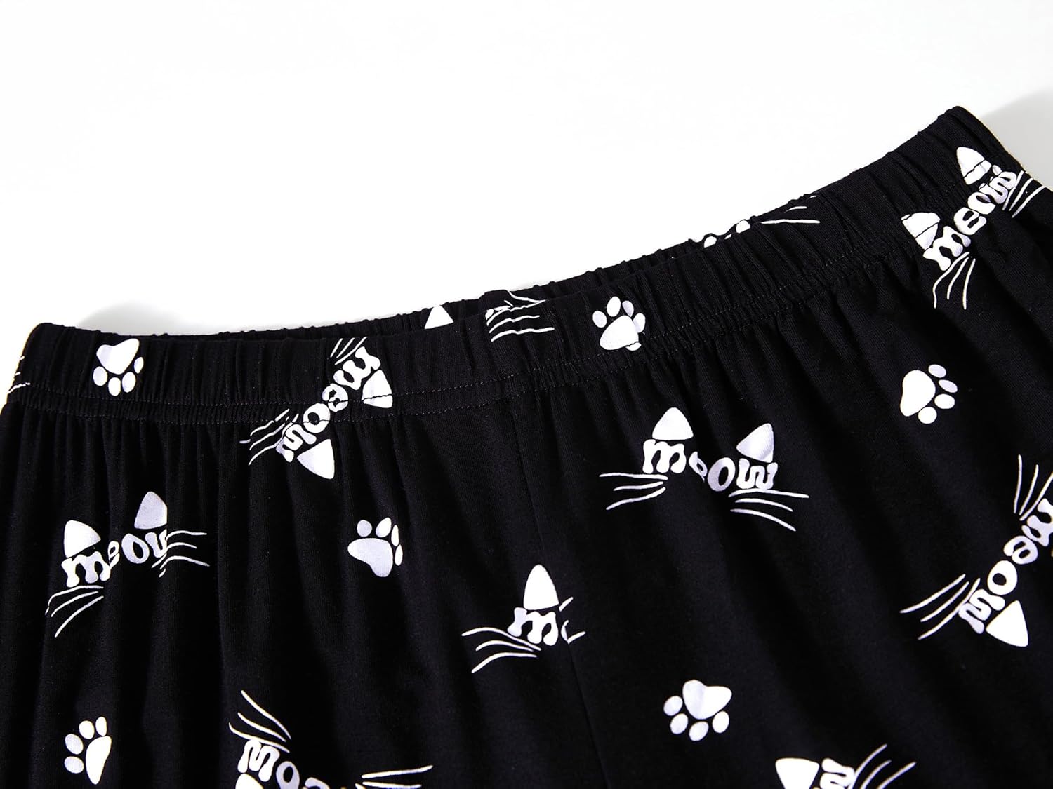 Tebbis Cute Cat Pajamas for Girls Modal Fiber Long Sleeve & Pants Pj Set Tween Size 6-18 - Image 5