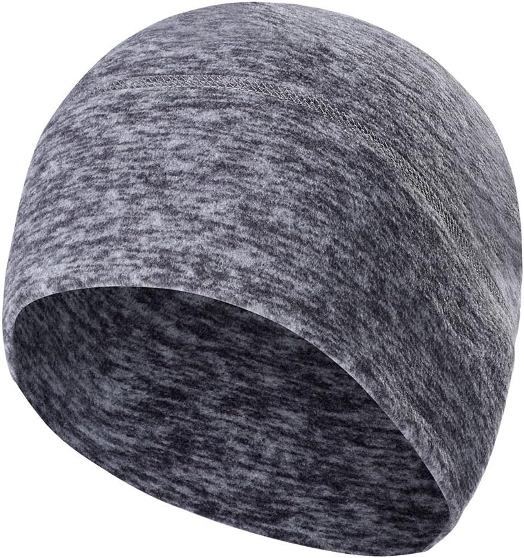 Skull Cap Running Beanie - Head Wrap Winter Thermal Bandanas Cycling Hat (Gray)