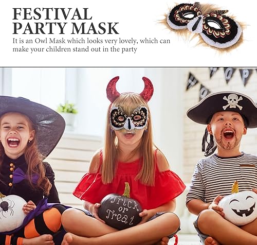 Miniatura 5 de LUOZZY Máscara de búho - Máscara de rendimiento de fiesta de animales para niños