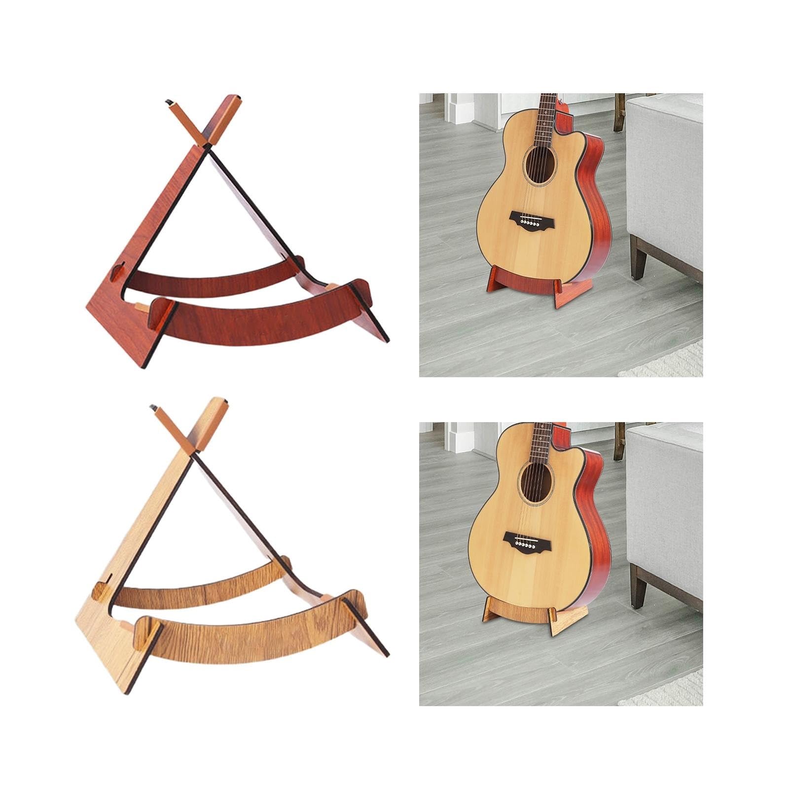 Gitarrenständer Holz Gitarrenständer aus Holz, stabiler Violinen-Stützhalter for Akustikbass, Klassik(Light Brown)