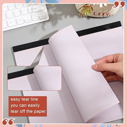 Miniatura 4 de Lincia 6 blocs de notas de paisaje de 11 x 9.5 pulgadas, bloc de notas rayadas universitarias, bloc de notas forradas, 40 hojasbloc de papel pastel