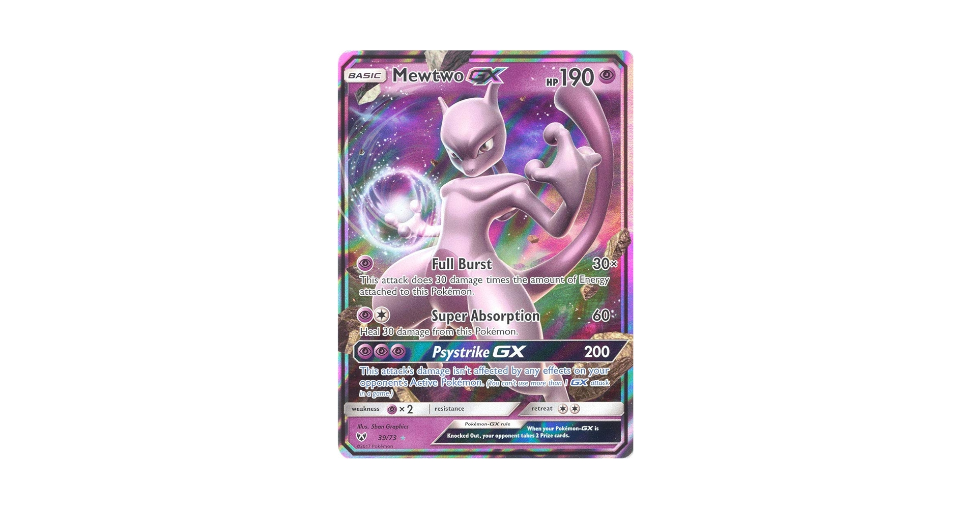 Mewtwo GX カード HP300 Mewtwo GX HP300 Black Foil Fan Art Card - NM | eBay