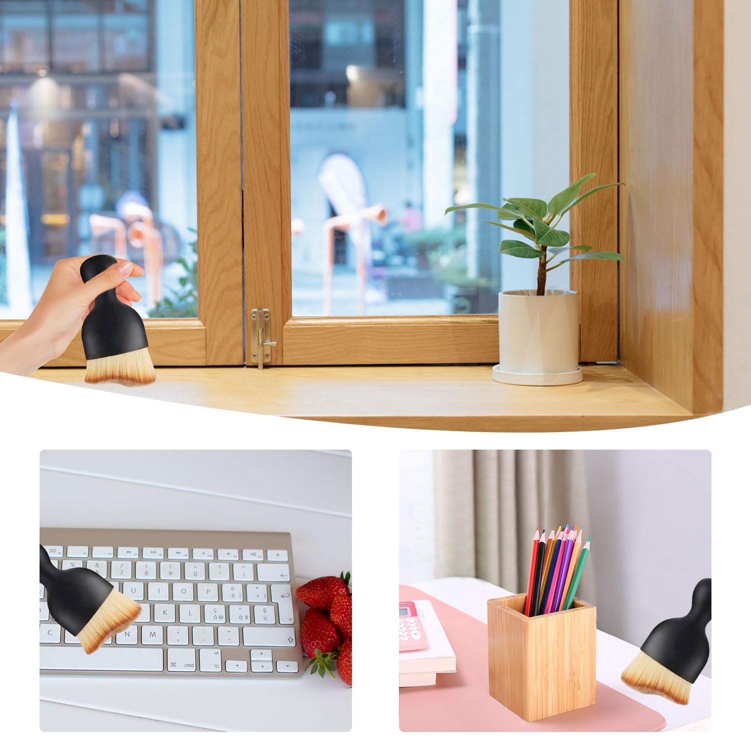 Set 7 Pezzi Pennelli Per Pulizia Auto Interni - Spazzole Dettaglio Per Bocchette, Sedili E Motore - Foto 3