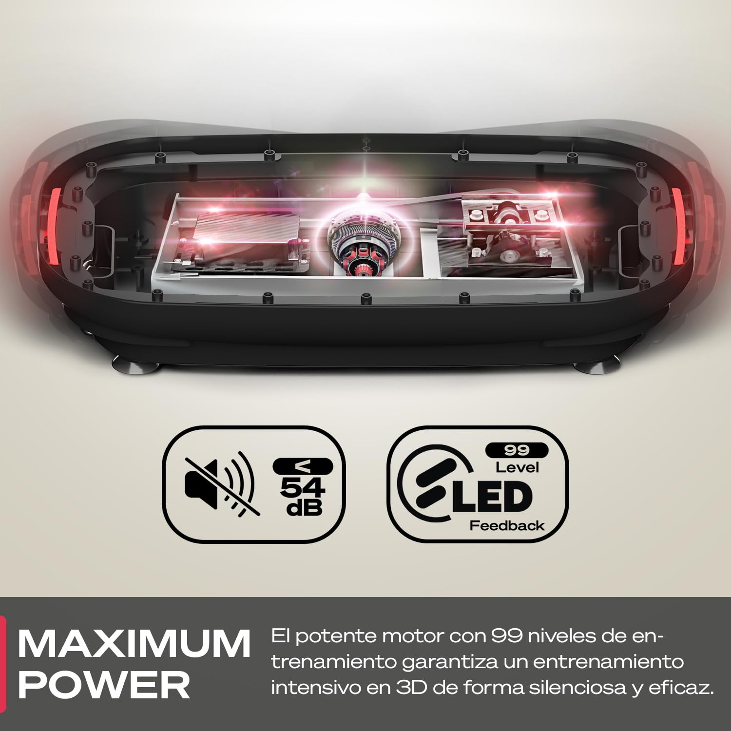 Sportstech VP275 – Plataforma vibratoria para el hogar – 99 niveles de entrenamiento – Marca de calidad alemana – Entrenamiento físico – Quema grasa y desarrollo muscular Entrenamiento de todo el