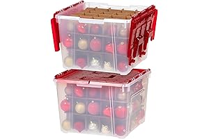 IRIS USA Christmas Decor Storage Bins