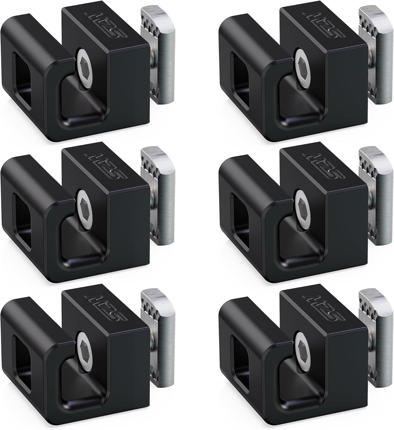 MZS Truck Bed Tie Down Anchors, Side Wall Stake Pocket Hooks Compatible with 2007+ Silverado Sierra 1500 2500 3500/2015+ Colorado Canyon Replaces 23146899, Small Size (Black, 6pcs)