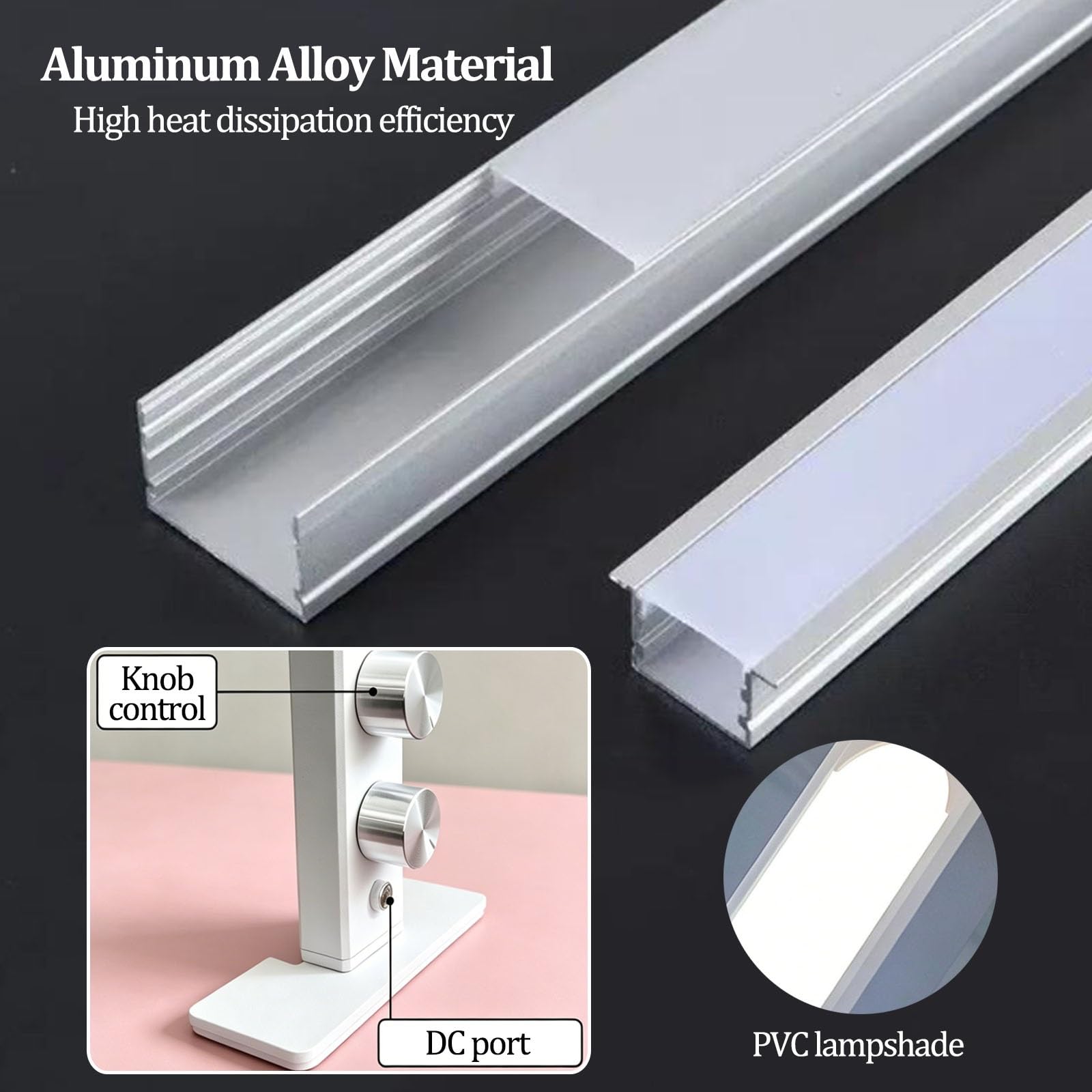 Lampada da scrivania per manicure, 420 LED, lampada LED pieghevole con luminosità regolabile in modo continuo (3000K-6000K) per tatuaggi e trattamenti sopracciglia(White)
