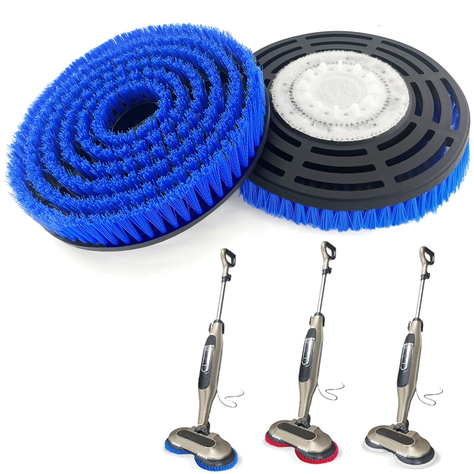 Confezione da 2 testine di ricambio per scopa a vapore S8201 S8201 S8001 S7001 S7201 S7000 S7005 S7020 Steam Mop & Scrub All-in-One Scrubbing, spazzola di ricambio lavabile con presa dello sporco, blu