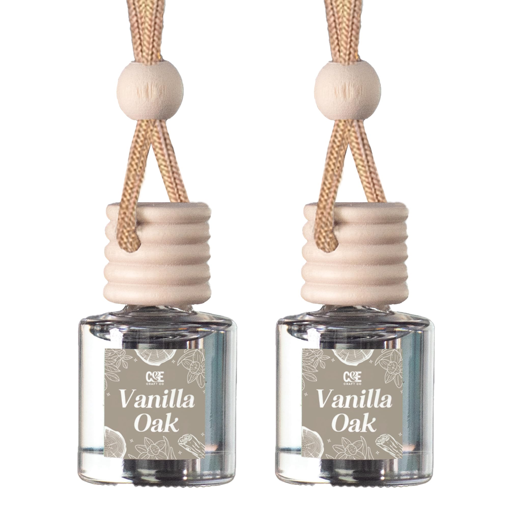 CANDE Craft Auto Luft Hängend Duftöl Diffuser, Auto Lufterfrischer Diffusor für ätherische Öle, Düfte Duft Aromatherapie Automobile Diffusor, Langlebig (Vanille Eiche)