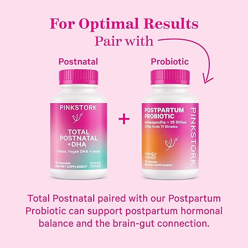 Miniatura 6 de Pink Stork - Postnatal total DHA Vitaminas de apoyo para el posparto y lactancia nutrientes para la mamá y el bebé vitaminas prenatales para después