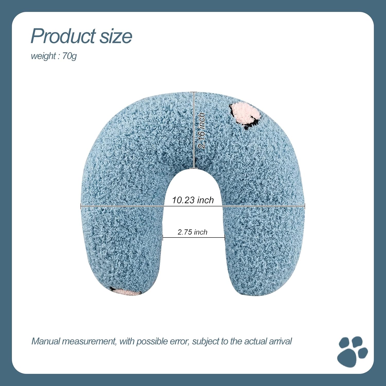 review Andiker Pillows for Cat, U Shape Soft Fluffy Cat Pillow for Cat to Lay On Cat Bed Pillow Ultra Soft Pet Pillows for Cat Fluffy Cat Pillows for Indoor Cats and Puppies to Improve Sleep Quality(Blue)