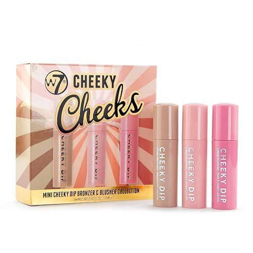 W7 Cheeky Cheeks Set Liquid Blusher and Bronzer Trio