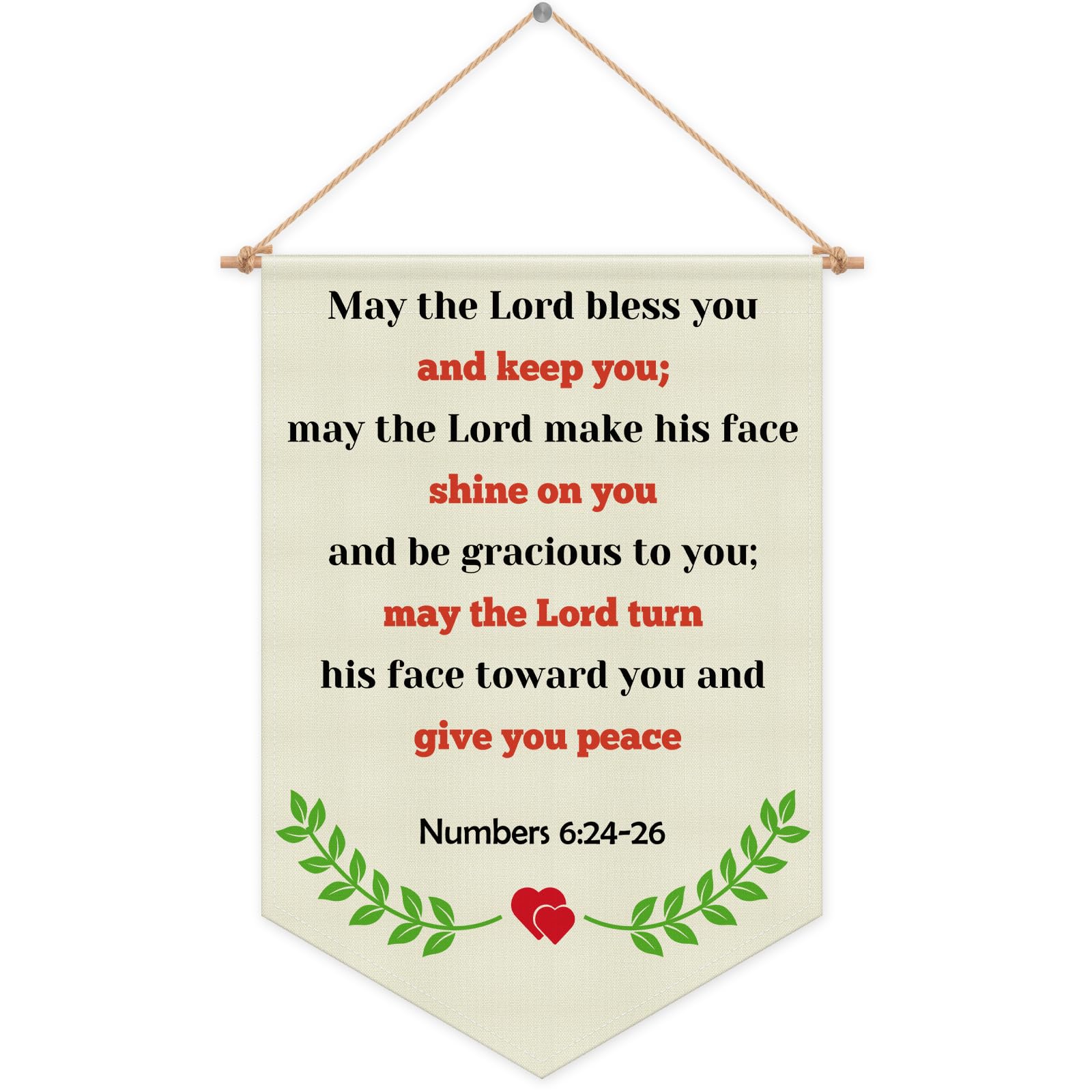 Christian Inspirational Wall Decor Inspirational Christian gifts Hanging Pennant Flag Banner Religious Bible Verse Wall Sign Decor Gifts for Nursery Baby Room Bedroom Christmas Birthday Gifts