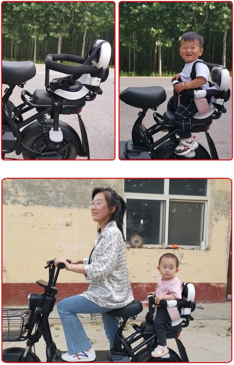 Rear Kid's Bike Seat, Child Seat for Adult Bike, City Road Seat for Kids Back Mount, Seat for Kids Rear Frame Mounted Baby Bike Seats Kids for Most Bicycle Electric Motorcycle with Frames