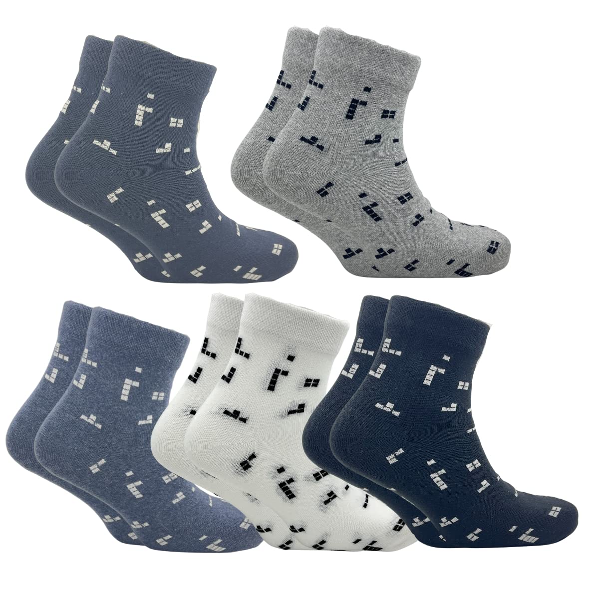 vdangi Ankle Length Socks for Men and Women Premium Cotton Multicolor - Free Size - Pack of 5 Pair-picture-25