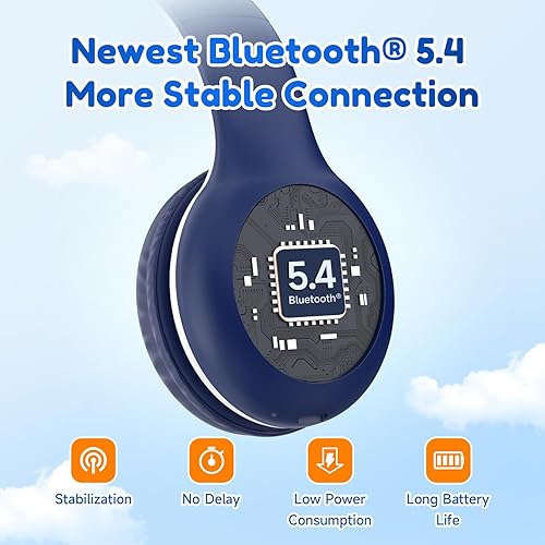 Miniatura 5 de EarFun K2 - Auriculares Bluetooth para niños, con volumen limitado, 40 horas de reproducción, Bluetooth 5.0 con micrófono, sonido estéreo,